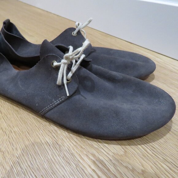 ZUZII FOOTWEAR Oxford Lace Up Barefoot Minimalist Shoes Carbon Dark Gray Suede - Picture 3 of 13